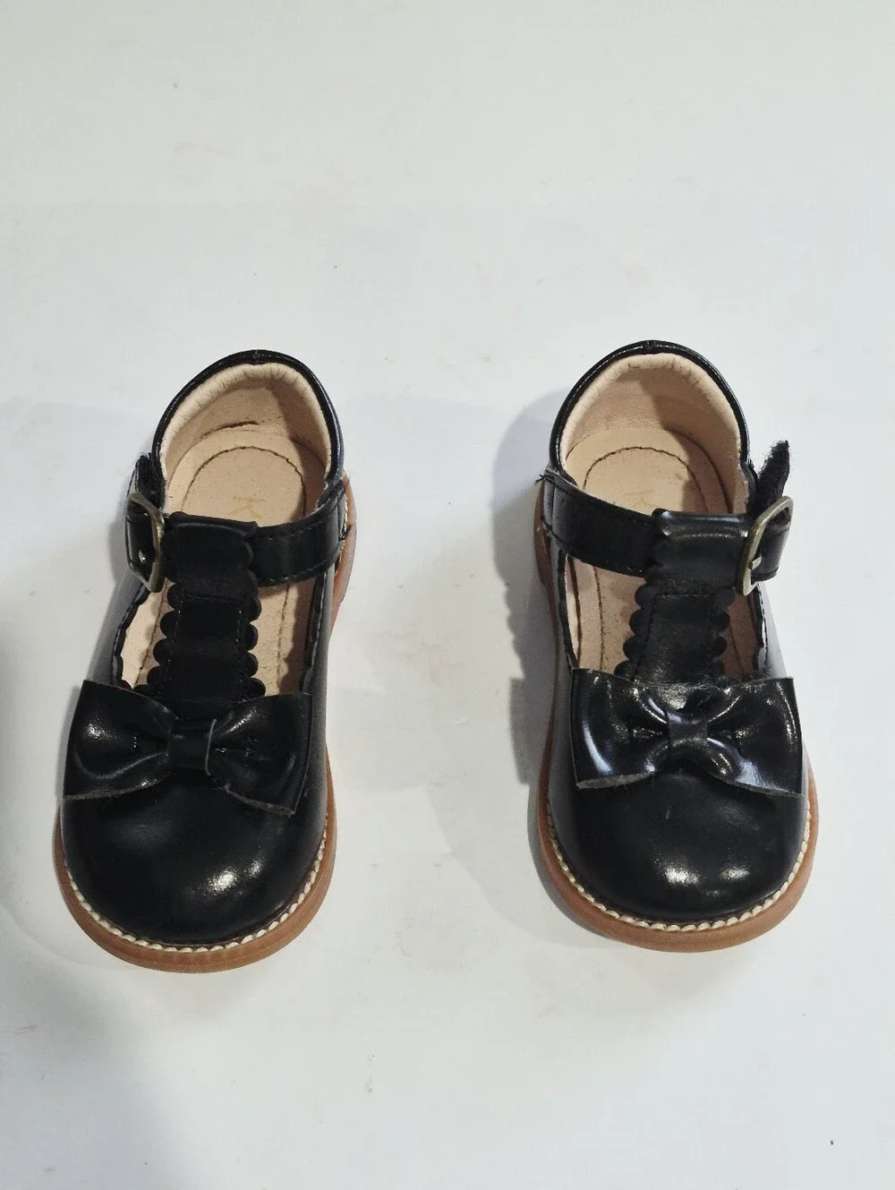 KIDERENCE Baby Girl Black Bow Mary Jane Shoes